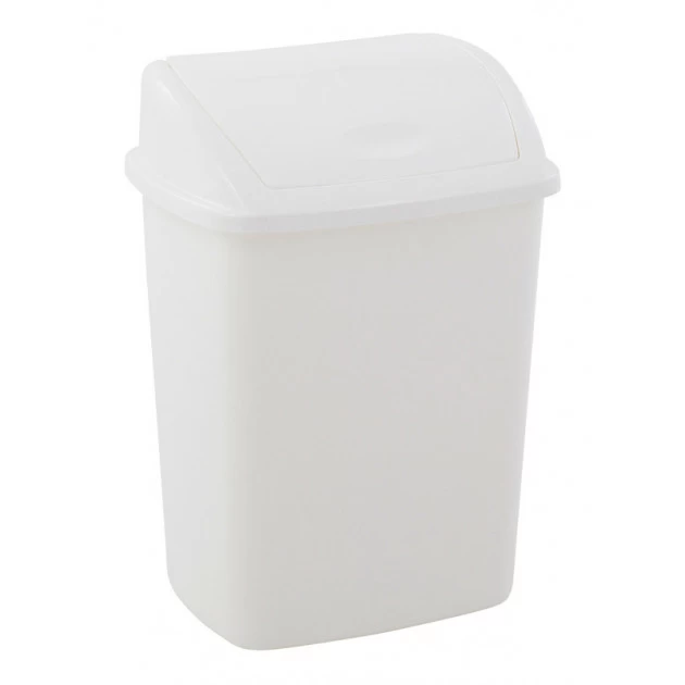 Poubelle en plastique avec couvercle à bascule 15L 