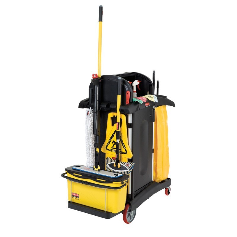 Chariot de ménage Hygen Rubbermaid-équipé Chariot de ménage Hygen Rubbermaid-équipé