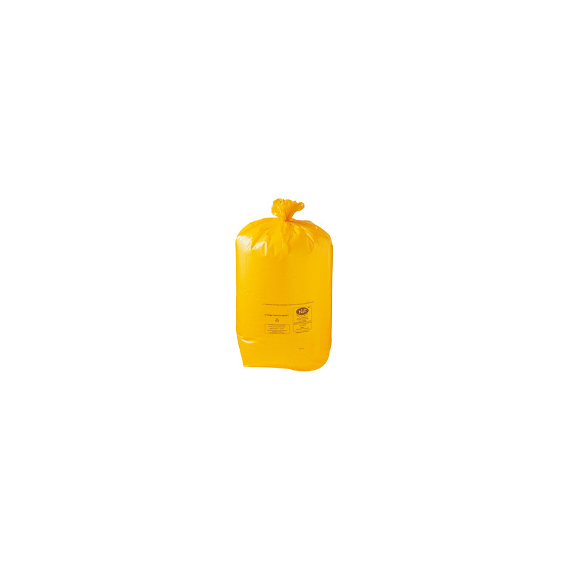 Sac poubelle recycl?� NF Jaune sp?�cial tri s?�lectif 110 L - carton de 250 - Delcourt | Delcourt.fr