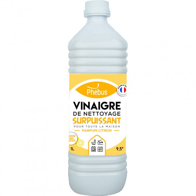 Vinaigre blanc ménager liquide multisurface IMPACT 14° citron 1L