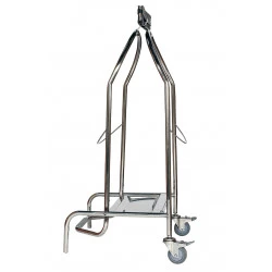 Porte-sacs poubelle mobile en inox Probbax