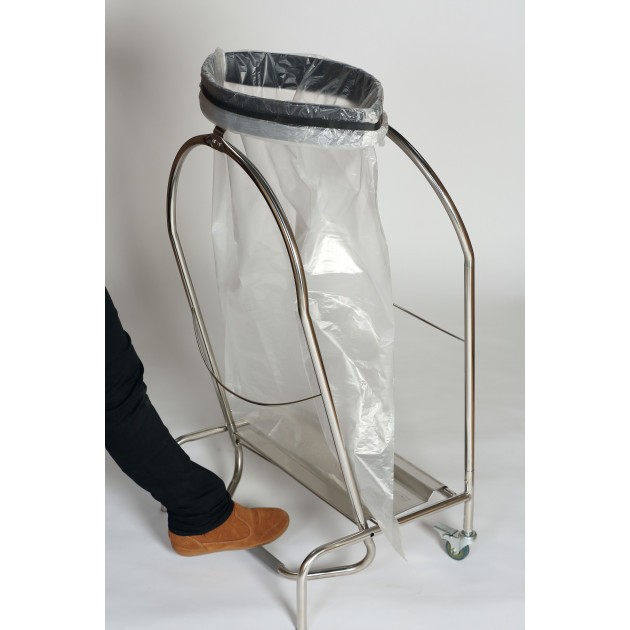 ILLUSTRATION Porte-sacs poubelle mobile en inox Probbax