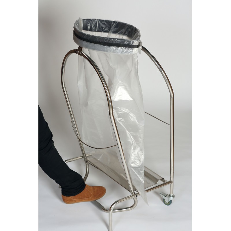 ILLUSTRATION Porte-sacs poubelle mobile en inox Probbax