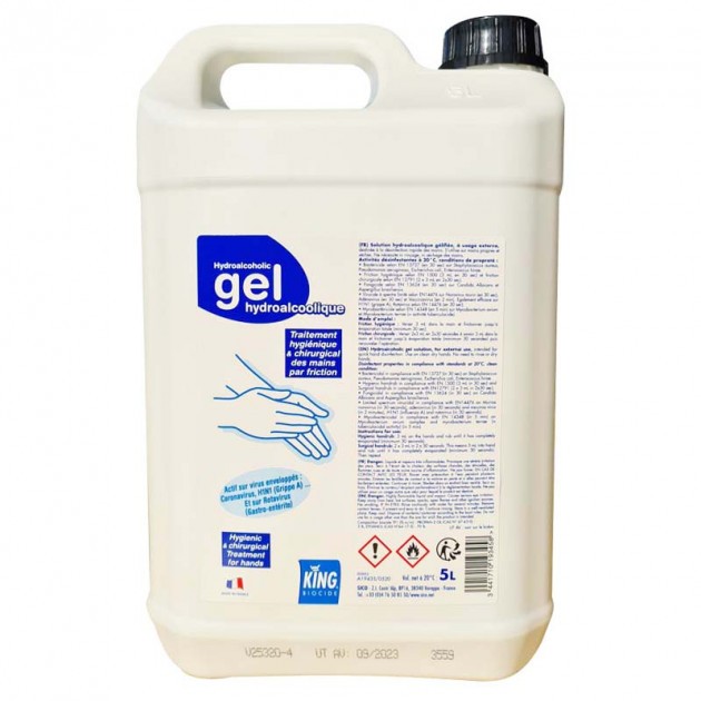 bidon gel hydroalcoolique professionnel