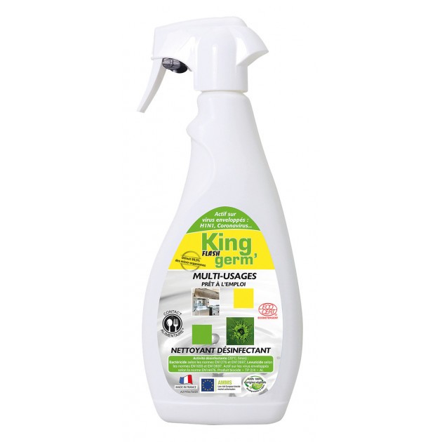Spray désinfectant textiles et surfaces virucide coronavirus King