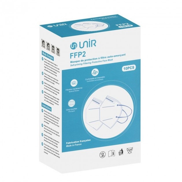 Masque FFP2 France UniR - boîte de 10