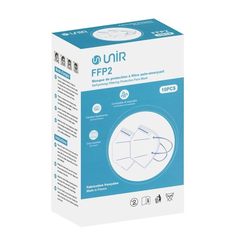 Masque FFP2 France UniR - boîte de 10