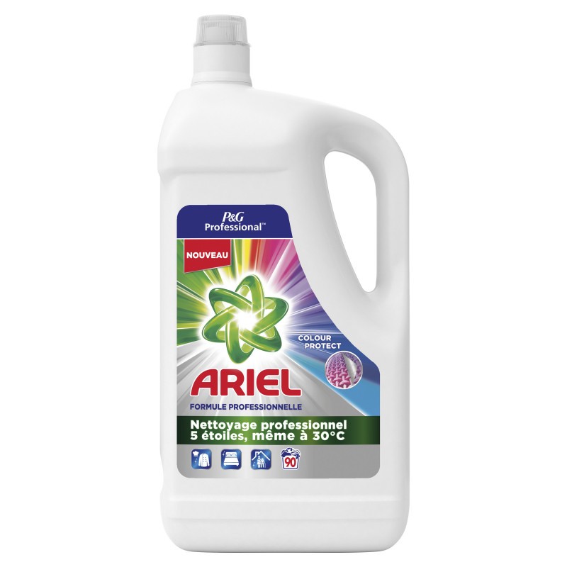 Détergent lessive liquide Ariel Color bidon de 90 doses Delcourt.fr