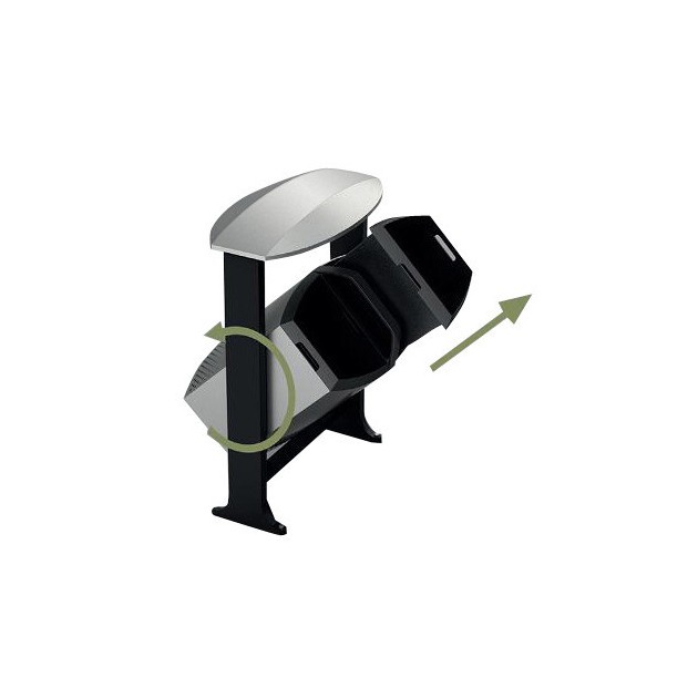 Poubelle d'extérieur de tri sélectif en acier 2 x 39 L