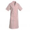 Blouses femmes polycoton manches courtes rose/blanc