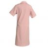 Blouses femmes polycoton manches courtes rose/blanc