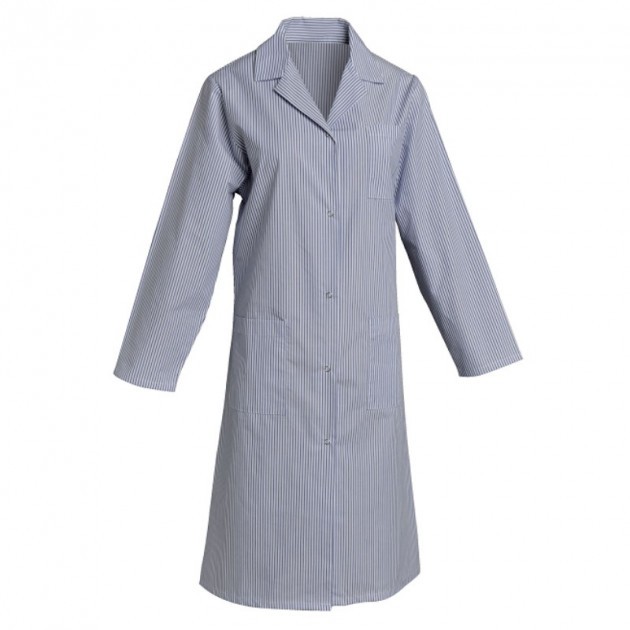 Blouses femmes polycoton manches longues rayé bleu Blouses femmes polycoton manches longues rayé bleu