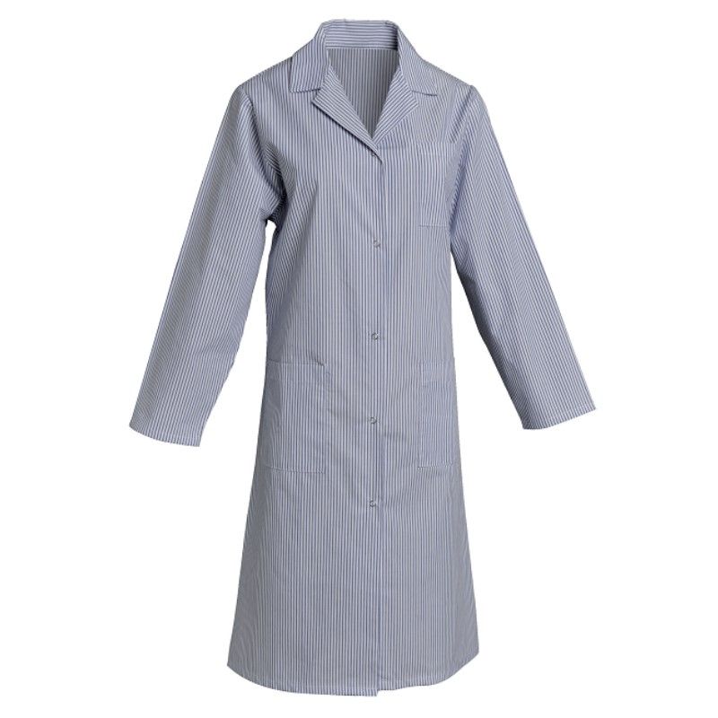 Blouses femmes polycoton manches longues rayé bleu Blouses femmes polycoton manches longues rayé bleu