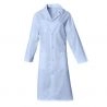 Blouse femme de ménage manches longues en polycoton bleu ciel