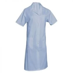 Blouses femmes polycoton manches courtes bleu clair