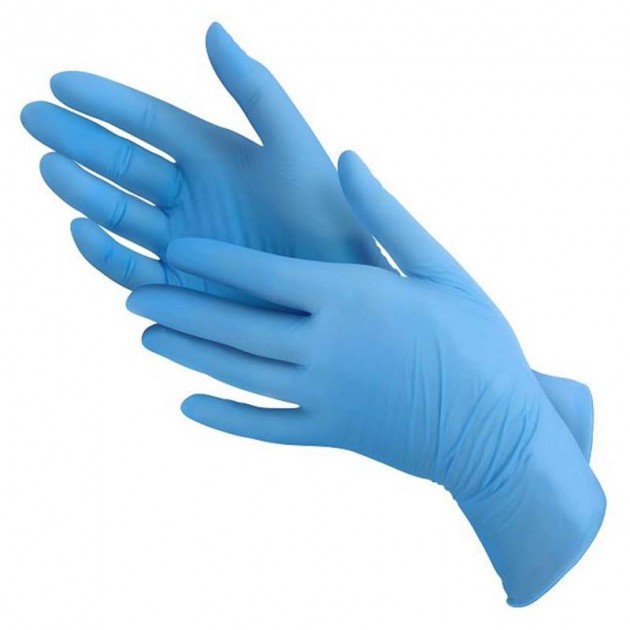 Gants d'Examen Médical en Nitrile Bleu sans Poudre - Caisse de 1000