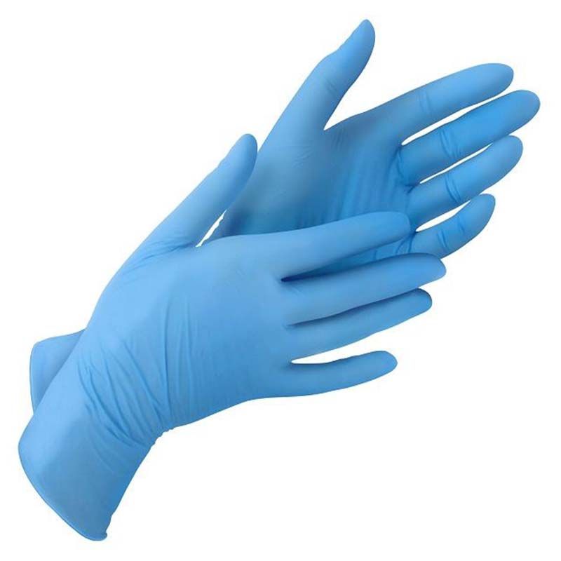 gant jetable la boite de 100 Gant nitrile bleu non poudré gant à usage unique 