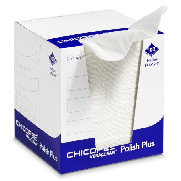 Chiffons polissants non-tissés  Chicopee - boîte de 100 Chiffons polissants non-tissés  Chicopee - boîte de 100