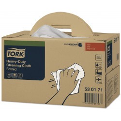 Chiffon de Nettoyage Industriel 1 pli blanc Tork W7 - boîte de 180