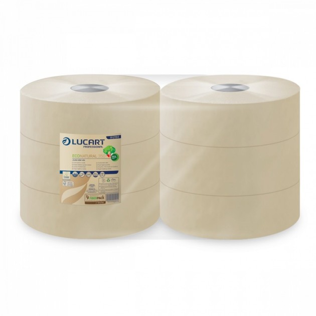 Papier toilette jumbo EcoNatural 350 m - colis de 6 bobines