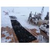 Tapis caillebotis en caoutchouc naturel noir 23 mm