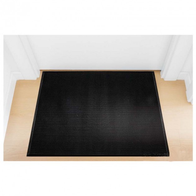 Tapis grattoir à picots en caoutchouc noir Tapis grattoir à picots en caoutchouc noir