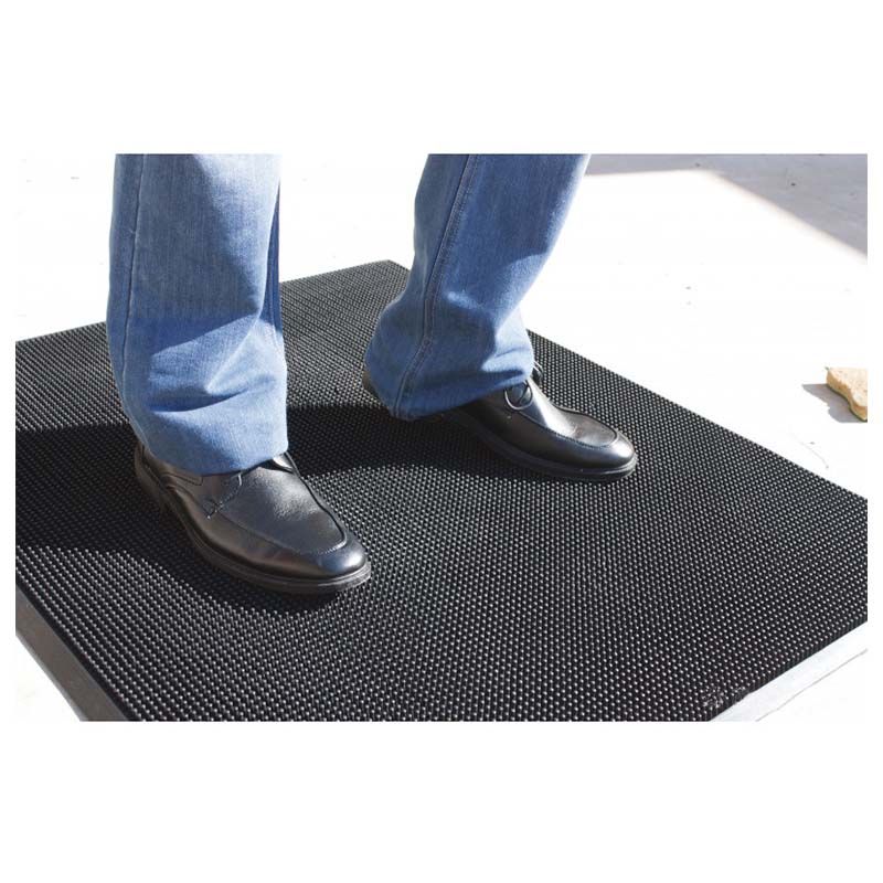 Tapis grattoir à picots en caoutchouc noir Tapis grattoir à picots en caoutchouc noir