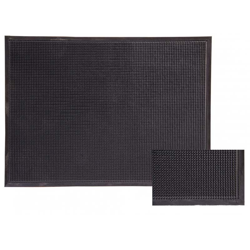 Tapis grattoir à picots en caoutchouc noir Tapis grattoir à picots en caoutchouc noir
