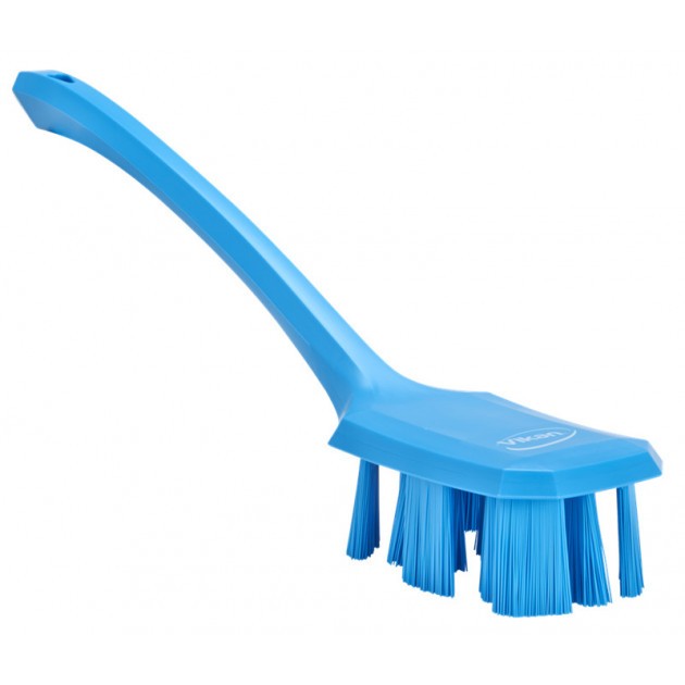 Brosse alimentaire dure manche long UST 395 mm bleue