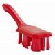 Brosse à main dure manche court UST 260 mm rouge