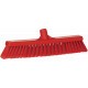 Balai brosse souple fleuré HACCP 400 mm rouge