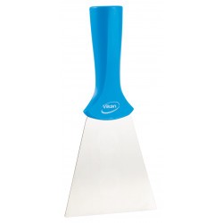 4011 - Spatule alimentaire lame inox à pas de vis 100 mm bleu