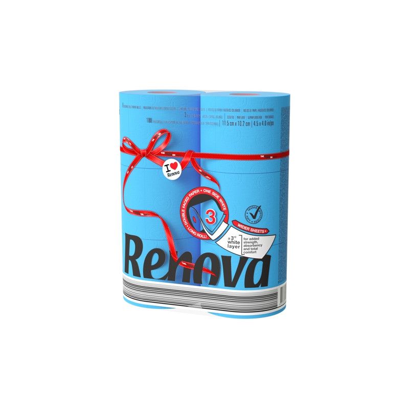 2+1 GRATUIT Papier toilette couleur parfumé 3 plis Red Label Maxi Renova - lot de 36 rouleaux