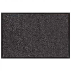 Tapis anti-poussière en polyamide coloris noir - dim : 60 x 90 cm