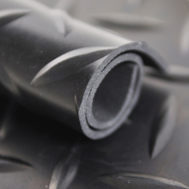 Tapis caoutchouc diamant normes PMR ERP noir