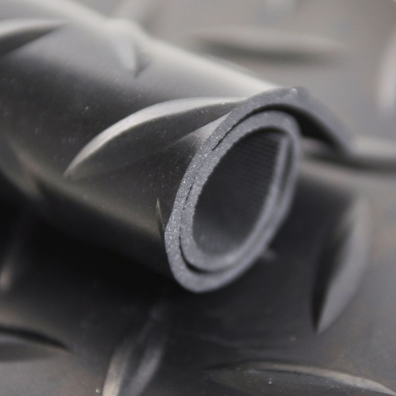 Tapis caoutchouc diamant normes PMR ERP noir