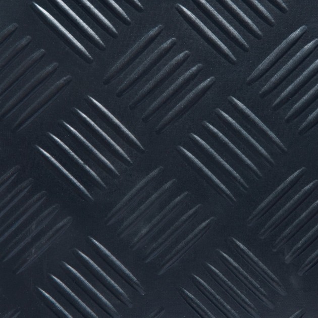 Tapis caoutchouc checker normes PMR ERP noir