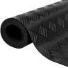 Tapis caoutchouc checker 3 mm noir rouleau 1000 x 140 cm