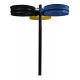 Support sac poubelle sur pied 3 flux à sceller 110 L