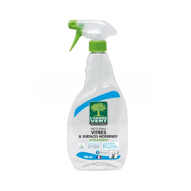 Nettoyant vitres et surfaces modernes L'arbre Vert pulvérisateur 740 ml