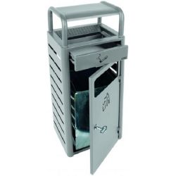 Poubelle cendrier en métal 20L/2,3L