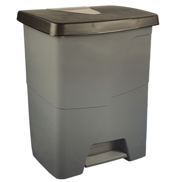 Poubelle de cuisine à pédale grise 45 L HACCP Poubelle de cuisine à pédale grise 45 L HACCP