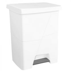 Poubelle de cuisine à pédale blanche 45 L HACCP