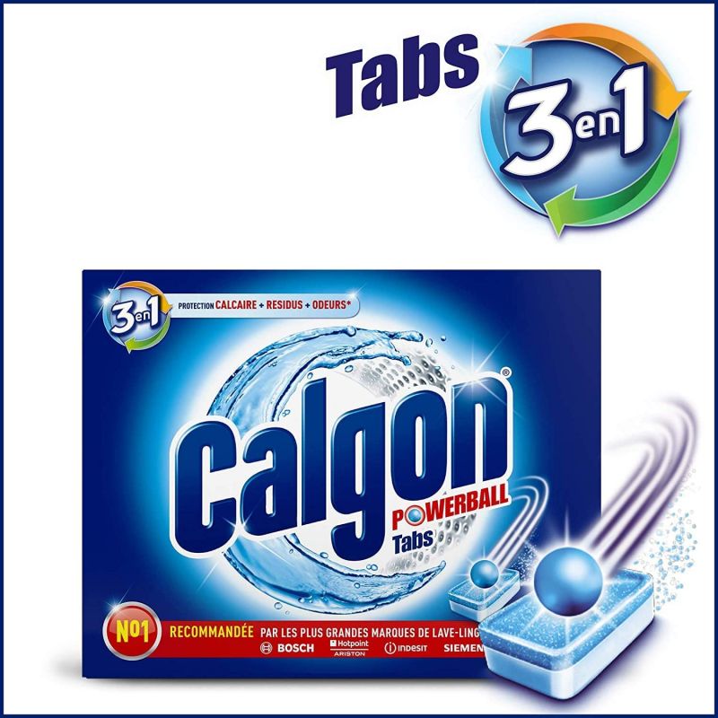 CALGON Boîte de 48 pastilles anticalcaire 2 en 1