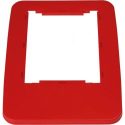 Cadre de couvercle pour poubelle de tri sélectif Rouge