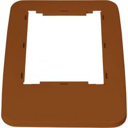Cadre de couvercle pour poubelle de tri sélectif Marron
