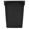 Poubelle tri sélectif triple flux 3x60 L gris jaune bleu (tout venant, carton, papier) - collecteur noir cote