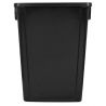 Poubelle tri sélectif 60L noir cote