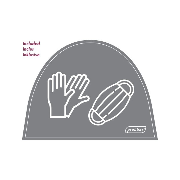 Poubelle à pédale HACCP noire antibactérienne et antimicrobienne Probbax