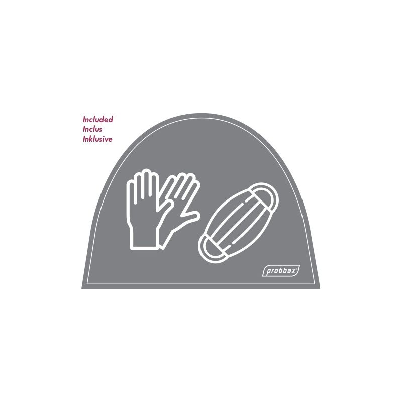 Poubelle à pédale HACCP noire antibactérienne et antimicrobienne Probbax